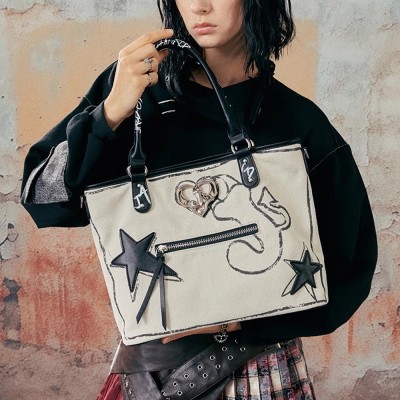 Tote Bag Women's shoulder bag graffiti canvas bag